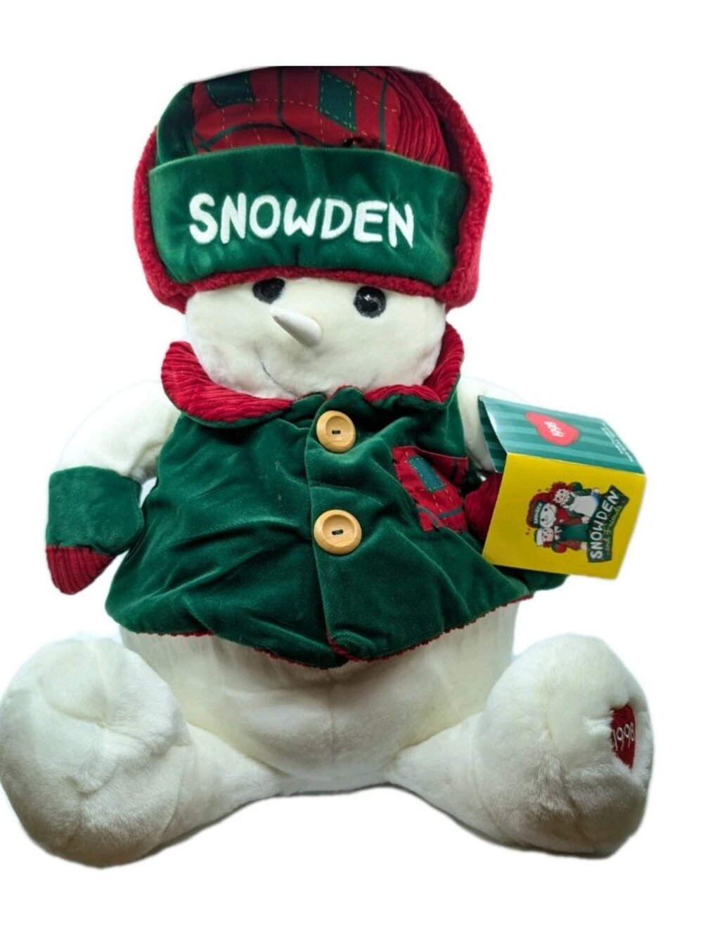 Vintage plush Snowden and Friends 1998 Target Exclusive Christmas Snowman 21"